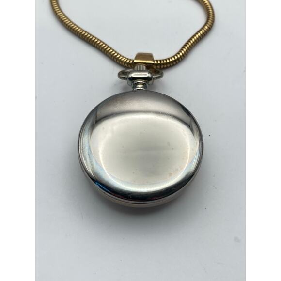 VTG Cherokee Womens Open Face Pendant Pocket Watch 30mm w/ Rope Necklace - Picture 4 of 7